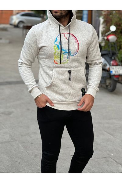rvs moda Colorful Skull Fleece