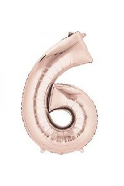kidspartim 6 Number Rose Gold Foil Balloon 72 cm