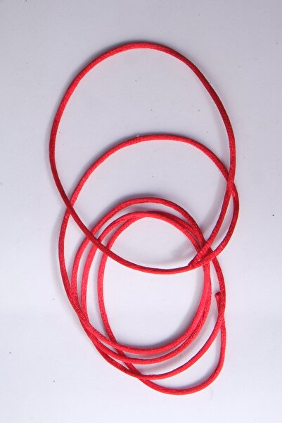 Eskişehir hobi sanat 1 Metre Kırmızı Renk 2 Mm Kalın Floş Ip Sıçan Kuyruğu Saten Ip Kolye Takı Tasarım Ipi Bileklik Ipi