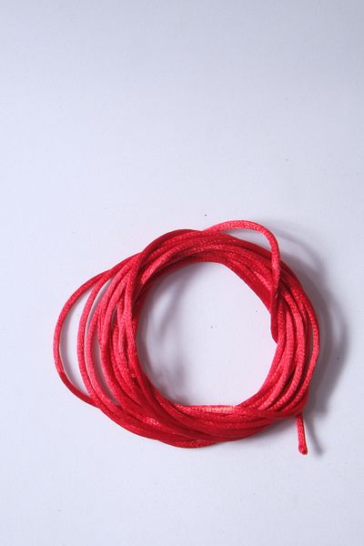 Eskişehir hobi sanat 3 Meters Red Color 2 Mm Thick Flush Rope Rat Tail Satin Rope Necklace Jewelry Design Rope Bracelet Rope