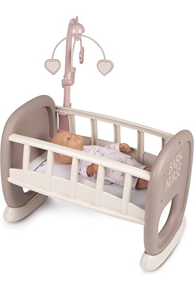 Smoby Ultra Luxury Children's Toy Crib - Baby Shaking Cradle