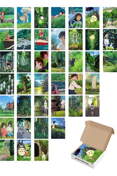 Postifull Σετ κολάζ αφίσας τοίχου Anime - 40 τμχ - Σετ αφίσας με αυτοκόλλητη πλάτη - 10cm*15cm - Σετ σε κουτί