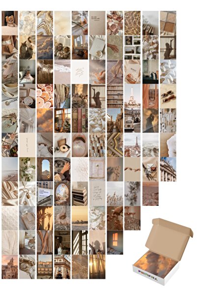 Postifull Hayal Duvar Posteri Kolaj Seti - Arkası Yapışkanlı - 100 Adet - Soft Temalı Poster Seti - 10cm*15cm