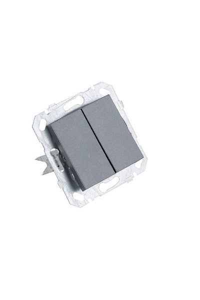 Netelsan Byobu Smoked Double Switch Commutator 1 Piece Excluding Frame
