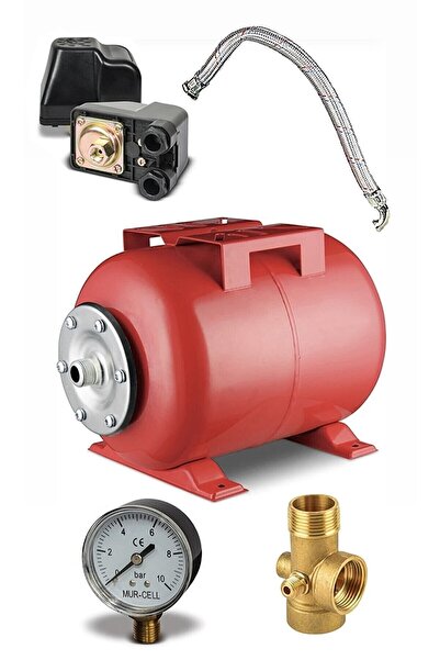 aygmax Forza Italia Set 24 Lt Yatay Hidrofor Genleşme Tankı -manometre Şalter...