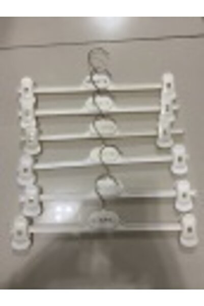 En Ucuz Mağaza Kopya - Miarte Mandallı Pantolon Etek Askısı 6’lı Plastik 38 Cm