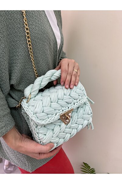 CHQEL حقيبة نسائية فاخرة مصنوعة يدويًا من الكروشيه مصنوعة يدويًا من القطن الم...