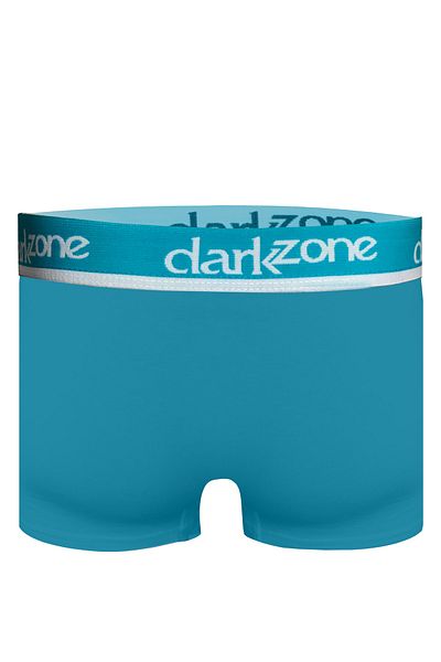 darkzone Men's White Side Striped Turquoise Boxers