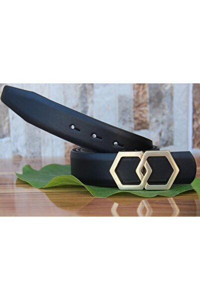 GİM AVM Gimavm Siyah Suni Deri Unisex Kemer