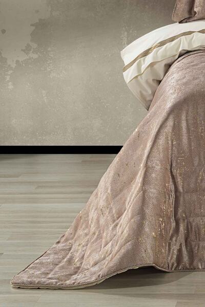 Evlen Home Collection 100% Cotton Prestige Duvet Cover Bedspread Set Dowry Set (11 Pieces) Cappuccino | Bridal Set