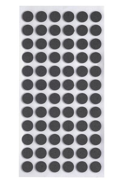 Kitchen Design Lab Siyah Keçe 72 Adet 1,5 Cm Daire Yapışkanlı Sandalye, Masa, Koruma Yuvarlak Siyah Keçe