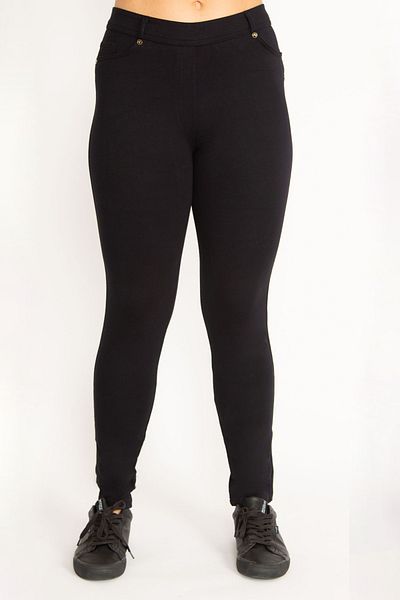 Şans Plus Size Leggings - Navy blue - Normal Waist