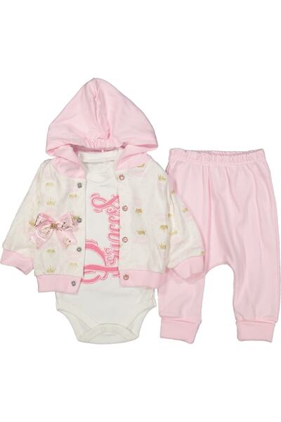 Babyim طقم بقلنسوة مكون من 3 قطع للفتيات الصغيرات من نيو سيزون