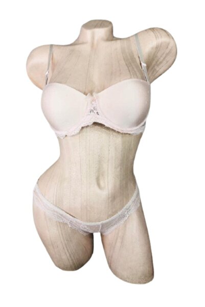 Nurteks Podržani set grudnjaka bez naramenica - Puder 4538