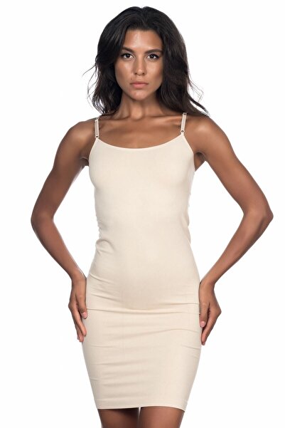 Emay Kadın Bej Dikişsiz Kombinezon Korse