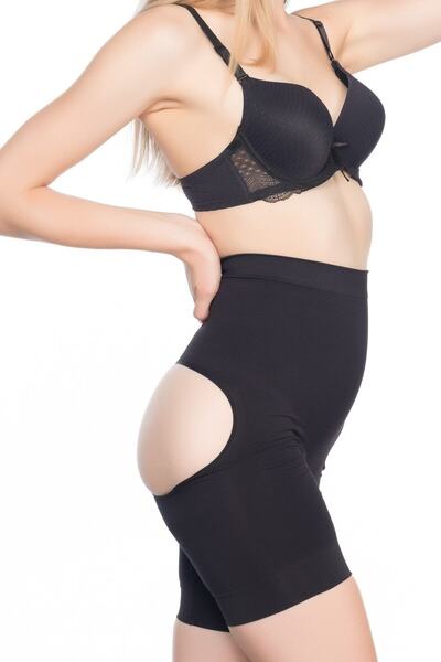 Emay Corset boxer cu spate deschis fără cusături cu caracteristici de masaj