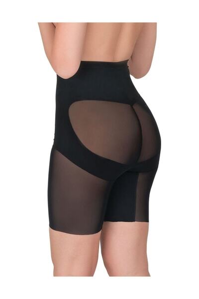 Emay 2929 Пачалі Тюль Подвійний Корсет Чорний