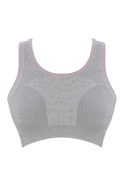 Emay Σουτιέν διπλής στρώσης Sports Gathering Bustier Grey 4026