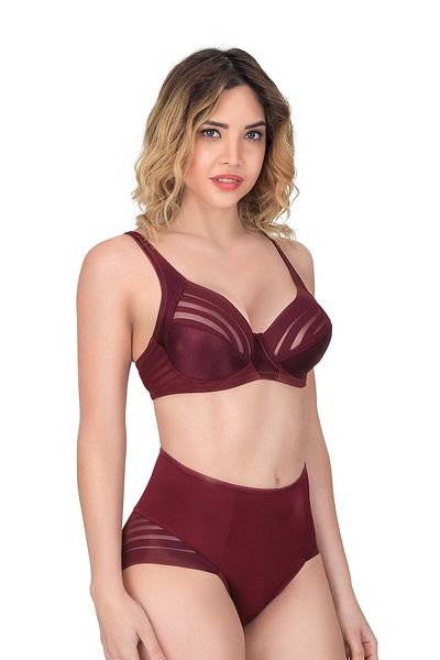 Emay Σετ σουτιέν με κορσέ Gatherer Underwire Empty Cup Claret Red Νέα σεζόν (1 Τεμάχιο Οικονομικό)