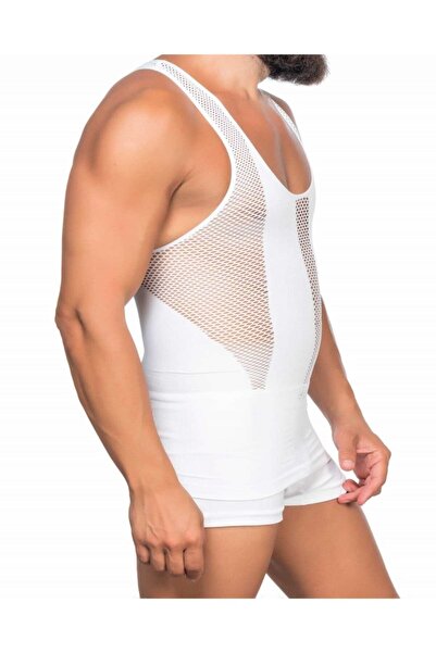 Emay Чоловічий безшовний спортивний корсет білий E1009b