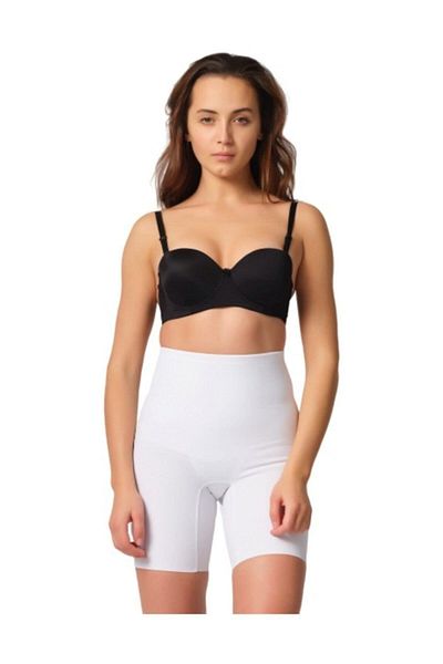 Emay Corset boxer cu tăiere cu laser cu recul alb 2816