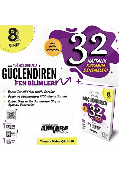 kitabın başkenti ankara yayıncılık 8. Sınıf Güçlendiren Fen Bilimleri 32 Haft...