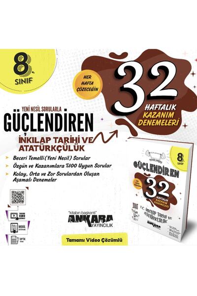 Ankara Yayıncılık 8. Sınıf Güçlendiren T.c. Inkılap Tarihi Ve Atatürkçülük 32...