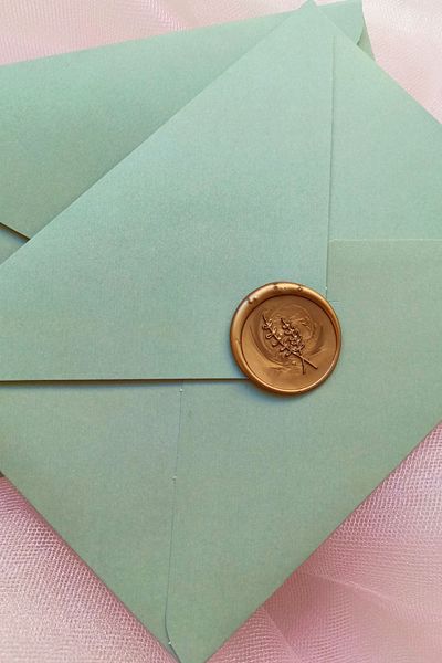 Dekorden Sealed Dirty Green Invitation Envelope