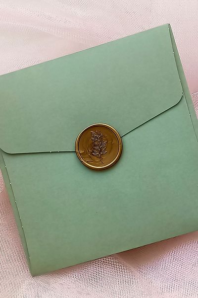 Dekorden Sealed Dirty Green Invitation Envelope
