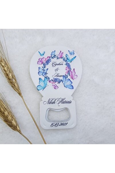 Hayaller Dükkanı 30 Adet Kelebek Baskılı Balon Açacak Magnet 11x7 Cm Uv Bebek...