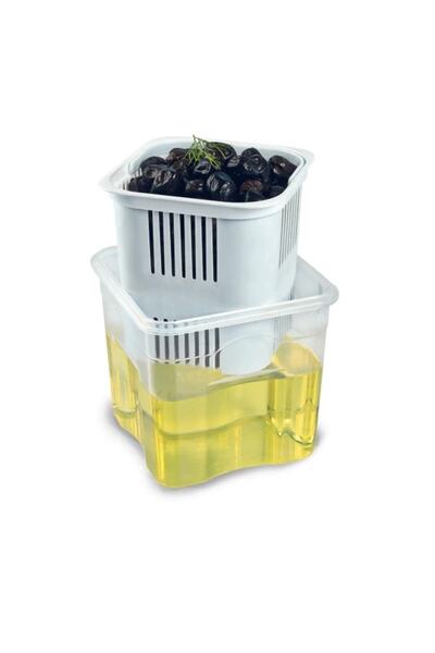 HOBBY LİFE Leakproof Olive Straining Storage Container 1.3 Lt