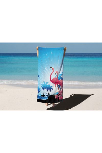 Erays Home Πετσέτα θαλάσσης με στάμπα Erayshome Flamingo