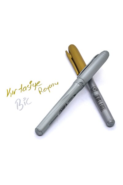 Bic Marking Altın Gümüş Permanent Markör 2 Renk Metalik