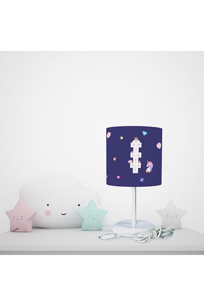 BAMBAŞKA MODA Elephant Patterned Lampshade Holding a Star