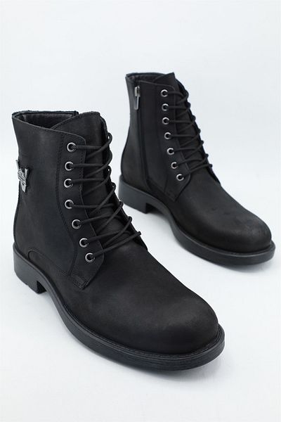 Voyager Παπούτσια Nubuck Δερμάτινα φερμουάρ και κορδόνια casual μπότες