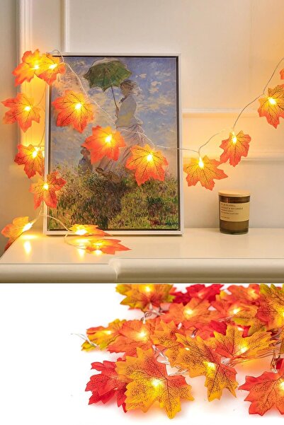 Technojet 20'li Sonbahar Konseptli Dekoratif Yaprak Şerit Led Işık, Sevgilile...