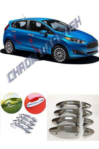 darwish Ford Fiesta Krom Kapı Kolu 4 Kapı 2009-2017 Krom Paslanmaz Çelik