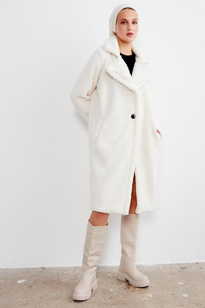 MEECY Women's Long Plush Coat