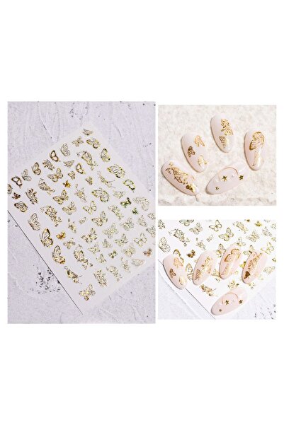 Beauty Box Kelebek Tırnak Süsleme Nail Art Kendinden Yapışkanlı Sticker Tırna...