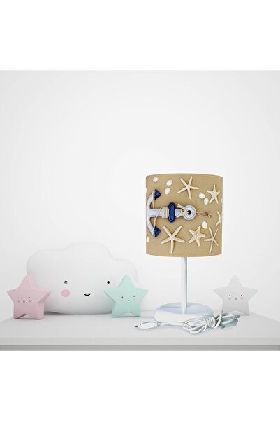 BAMBAŞKA MODA Mustard Colored Anchor Lampshade