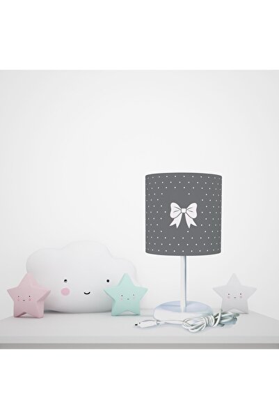 BAMBAŞKA MODA عاكس الضوء منقوش باللون الأبيض على خلفية رمادية