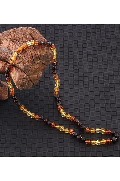 Alp Doğal Taş Amber Natural Stone Necklace M192