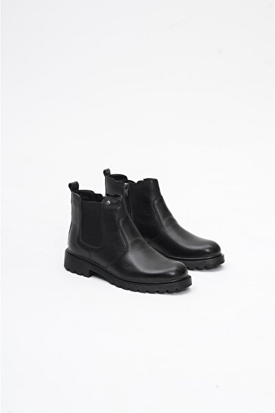 Deripabuc Γνήσιο δέρμα Μαύρες Ανδρικές Δερμάτινες Μπότες Mrd22-4867