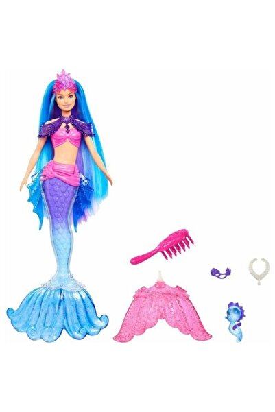 mattel Malibu Deniz Kızı Bebeği, Hayvan Figürleri, Değiştirilebilir Yüzgeçler, Saç Fırçası Ve Akses