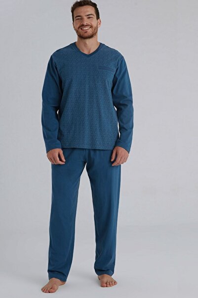Eros Men's Ese31012 V-Neck Pajama Set 23k