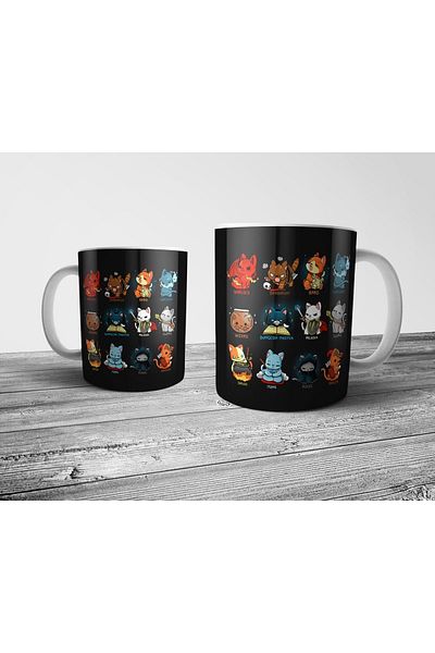 Pixxa Cat Classes Dnd Frp Rpg Role Playing Mug Cup Model 1