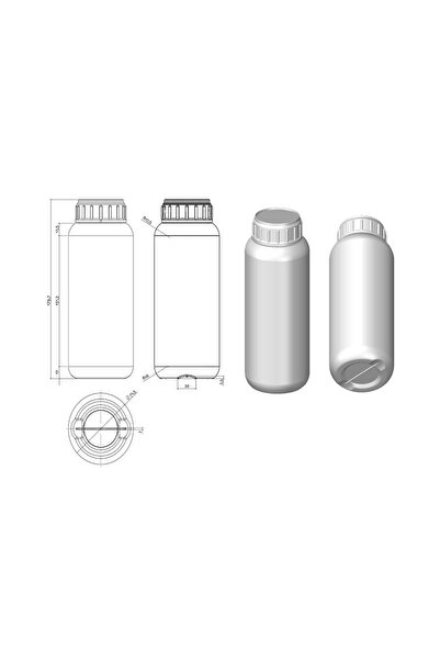 Güvenç Ambalaj 5 Adet 500ml - Tarım Şişesi Plastik Şişe Boş Şişe (5 ADET) Sağlam Kapaklı Numune Şişesi