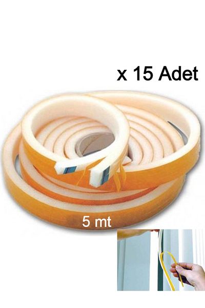 nistabolje 15 Pcs Adhesive Window Tape Insulation Thermal Insulation Sponge (5 Metrex15)