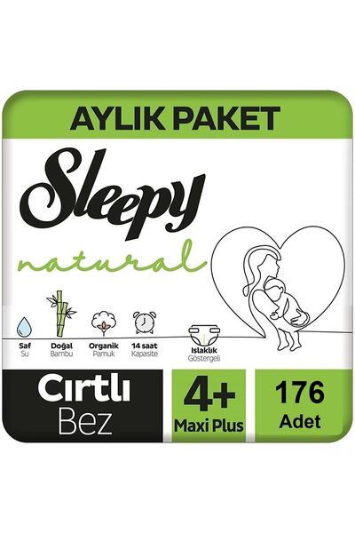 Sleepy Natural Bebek Bezi Ultra Avantaj Paketi 4+ Numara Maxi 9-16 Kg 176 Adet
