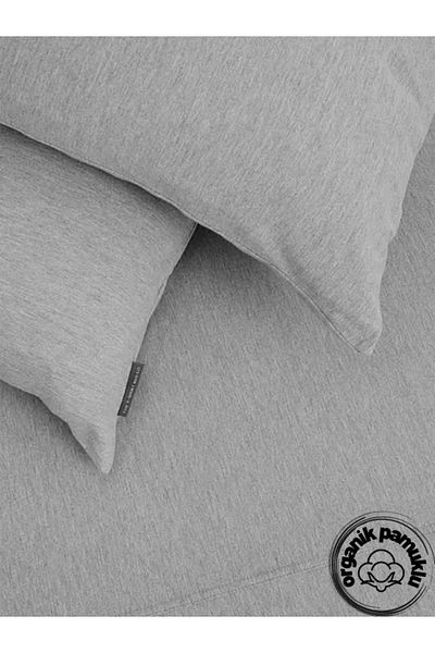 Lotusline Double 160*200 Fitted Sheet Set - Gray